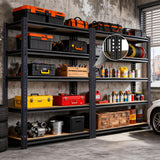 ZEUKMXOO Garage Shelving, 2400 LBS Metal Storage Shelves, 12" x 28'' x 60'' Heavy Duty Shelf, Adjustable Shelving Rack, Standing Shelf Units, Shelves for Garage Storage