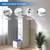 FLIXELIO 5 Drawer File Cabinet with Lock,Metal File Cabinet for Home Office