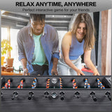 RAYKEEP 58" Competition Sized Foosball Table, Soccer Table Game, Heavy Duty Arcade Game Table with 2 Balls for Adult, Teens, Home, Indoor Game Room Sport (Wood Grain)