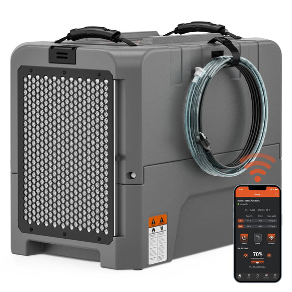 180 PPD Smart WiFi Commercial Dehumidifiers with Pump, LGR Dehumidifier for Crawl Space, Basement, Large Space Abestorm