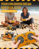 Mudsterz Construction Rc Set of 4, Rc Excavator for Adults, Command The Site Conquer The Dirt, Remote Control Excavators with 360 Rotation, Metal Parts, Little Builders, Big Action (4pcs)