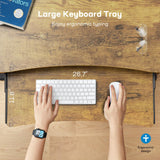 55" x 26" Electric Standing Desk with 2 Drawers & 26.7" Large Keyboard Tray, C-Clamp Mount Compatible