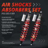 OUMURS Pair Adjustable Front Air Shock Absorber 505mm Compatible with Polaris RZR S 800 2009-2014 Adjustable Preload, Compression Damping & Rebound Speed