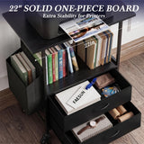 22IN Mobile Filing Cabinet, Rolling File Cabinet with Fabric Drawers