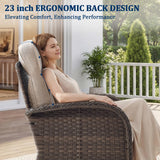 Outdoor Swivel Rocking Chair Patio Set (3-Piece)