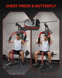 GarveeTech Home Gym Equipment, Workout Weight Machine with Pulley System