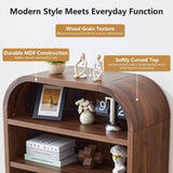 weselon 70" Tall Arched Shoe Cabinet for Entryway, 7-Tier Large Capacity Shoe Storage Organizer for 28 Pairs, Freestanding Wooden Rack with Adjustable Shelves for Boots, Sneakers & Heels (Walnut)