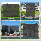 Privacy Screen Set of 2, Freestanding Privacy Panel with Stand, 72" H×47" W HDPE Decorative Privacy Panels