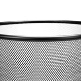Mind Reader Mesh Trash Can, Set of 3, Waste Paper Basket, Round, Office, Metal Mesh, 11.5" L x 11.5" W x 13.75" H, Black
