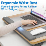 VUMBRX Lap Desk with Cushion, Fits Up to 17in Laptop Tray Wrist Rest Mouse