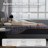 Nordhive 12 Inch King Mattress, Charcoal Cooling Gel Memory Foam, Green Tea Support Foam, Medium Firm Feel, Edge Support for Couples, Motion Isolation, King Bed in a Box