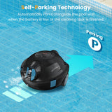 Y10 Cordless Robotic Pool Cleaner, Automatic Pool Vacuum - 90 Mins Runtime, Powerful Suction, Self-Parking, Lightweight for Above/Inground Pools Up to 65ft/1100 Sq.Ft (Coal)