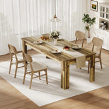 Garvee 71" Farmhouse Dining Table for 6-8 People, Rectangular Kitchen Table