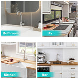 GIMILI Bar Sink Faucet Single Hole Brushed Nickel Modern Wet Small for Kitchen Farmhouse RV Camper Outdoor Utility Bathroom (Include RV Adapter 1/2 to 3/8)