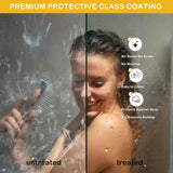 GarveeLife Double Sliding Shower Door 56-60 Inch W×72 Inch H Framed – Matte Black Aluminum Frame Bypass Shower Door with 8mm Tempered Glass, Easy Clean Coating for Bathroom