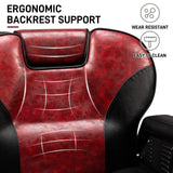 OmySalon Classic Barber Chair Reclining Hair Salon Stylist Chair All Purpose, Heavy Duty Hydraulic Pump, Adjustable Headrest, Tattoo Barbershop Beauty Spa Equipment