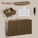 METOTI Fluted 9 Drawer Dresser for Bedroom, 59" Wide Wood Chests of Drawers with Curved Profile, Mid Century Modern Dresser with Large Storage & Hidden Handle for Hallway, Walnut