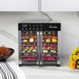 Excalibur Food Dehydrator 8-Tray for Jerky, Fruit, Vegetables, Herbs, Pet Treats, 7.2 Cu Ft Drying Space with Adjustable Temperature Control and 80 hour digital timer, 8-Tray, Stainless Steel