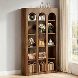 Tribesigns 5-Tier Arched Bookshelf, 70.87-Inch Mid Century Modern Bookcase