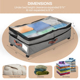 Expandable Under Bed Storage with Wheels 2 Pack – Large Under Bed and Closet Storage - Expandable Storage Bins with Lid & Dividers, Low Profile Storage Solution for Clothes, Shoes Great for Dorm Rooms
