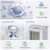 Waykar 2000 Sq. Ft 34 Pints 2025 Most Efficient Energy Star Dehumidifier for Home and Basement with Auto or Manual Drainage, Quiet 33dB Operation, 0.62 Gallon Water Tank Capacity