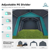 MFSTUDIO Portable Carport 13x22ft, Garage Car Tents Storage Sheds Canopy