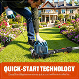 SENIX 17-Inch 26.5 cc Gas Weed Wacker, 20-Inch 144 cc 4-Cycle Gas Lawn Mower, 26.5cc Gas Leaf Blower and 16" Corded Chainsaw Kit