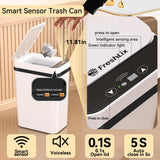 3 Pack Bathroom Trash Can 2.6 Gallon Small Touchless Automatic Motion Sensor Trash Cans Slim Waterproof