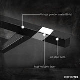 OEDRO Running Boards Compatible with 2019-2026 Chevy Silverado/GMC Sierra 1500 Double/Extended Cab, 2020-2026 2500HD 3500HD, Two Stairs Square Side Steps Rails, Black Steel Nerf Bars