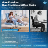 Big and Tall Office Chair, Flip Armrests for Pets & Cross Legged Sitting