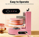 Automatic Cake Decorating Machine,200W Birthday Cake Cream Smooth Coating Decoration Machine,Cake Cream Spreading Machine with Touchscreen,for 4-12inch Cakes