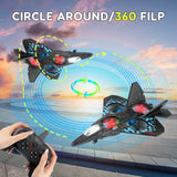 RC Plane Remote Control Airplane Toy 2025 New Remote Control Plane Fighter Jet 2-Way Remote Control Methods (Normal+Watch), 360° Flip Fighter Jet Toy, Gravity Sensing, Stunt Roll, Gifts for Kids Boys
