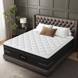 Medium Firm King Size Mattress, 14 inch Hybrid Mattress in a Box with Zoned Lumbar Support for Side Sleepers, Pressure Relief
