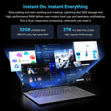 GeekBook X16 Pro 2.8 lbs Laptop, 16" IPS 2.5K 16:10 Laptop Computer, Ultra 9 185H