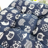 HXAZGSJY Chair Cushions for Dining Chairs Bohemian Soft Patio Chair Pads Indoor Office Home Kitchen Square Dining Chair Cushion Pillow Blue Cat 20"x20"x4"