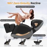 GOLD TIME Massage Chair Full Body, Zero Gravity Massage Recliner with Deep Kneading Shiatsu Massage, Foot Roller Reflexology, 14 Airbags, Heat Therapy, Bluetooth Speaker, Adjustable Leg Rest