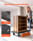 Foldable Push Cart Dolly, 660 lbs Capacity, Folding Platform Truck with Swivel Wheels, Moving Platform Hand Truck Flatbed Cart,