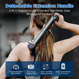 Emicool Massage Gun with Heat and Cold, 2 in 1 Portable Mini Muscle Massager with Extended Handle, Handheld Electric Percussion Deep Massager Tissue Massage Gun for for Home Gym