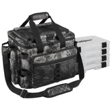 Rabjen Fishing Tackle Bag with Rod Holders & Cooler Main Compartment – Large Capacity Fishing Bag for Organized Gear Storage