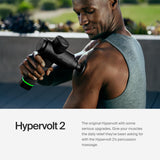 Hyperice Hypervolt 2 in Black Handheld Percussion Massage Gun Heated Head Attachment Compatible with All Hypervolt Models