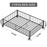 Hleelomi Under Bed Storage with Wheels, 360° Rotating, No-Assembly Underbed Storage Containers, 2PACK