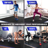 Sensu Large Exercise Mat – 7’ x 5’ x 8.5mm Extra Thick Workout Mats for Home Gym Flooring - Perfect for Jump Rope, Weights, Cardio and Fitness– Durable High Density Non-Slip Workout Mat- Shoe Friendly Sensu