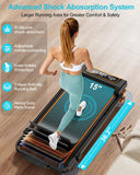 Rayspace Walking Pad with 12% Incline/Adjustable Height, Upgraded 3.5HP Walking Pad with Handle Bar, 4 in 1 Foldable Under Desk Treadmill, Electric Portable Treadmills for Home 350LBS, LED Display