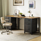 ODK 63 inch Computer Desk with File Drawers Cabinet, Modern Office Desk with Large Storage for Home Office
