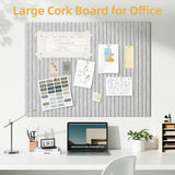 Large Cork Board for Walls 20 Pack Bulletin Board with 100 Adhesive Tabs