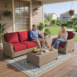 Belord Luxury 6" Thick Outdoor Cushion 10 Set - 24 x24 Inch 28D Sponge Filling Fade-Resistant Chair Cushion
