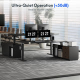 L Shaped Standing Desk with Storage Cabinet for Office Workspace, 79" Spacious Workstation with Drawers