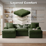 NABUMI 107'' Modular Sectional Sofa with Storage, Oversized Boneless Couch