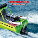 SVERTIBO RC Boat W/ 2.4GHz Remote Control, 2 Rechargeable Batteries & LED Lights for Pool Lakes Water, High Speed RC Sport Jet Boat RTR for Adults Gifts Toys (Red)