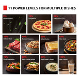 TOSHIBA Small Microwave Oven with 11 Power Levels, ChefDefrost, Sound On/Off & Eco Mode, 0.7 Cu Ft, 700W, Black, MM-EM07PA(BK)